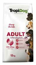 TROPIDOG PREMIUM ADULT MEDIUM & LARGE BREEDS TURKEY & RICE - Karma dla dorosłych psów średnich i dużych ras, indyk z ryżem