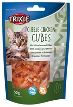 TRIXIE PREMIO Cheese Chicken Cubes - przysmak dla kota z kurczakiem i serem, 50g