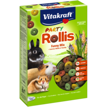 VITAKRAFT - ROLLIS PARTY -  chrupiące krążki dla gryzoni, 500g