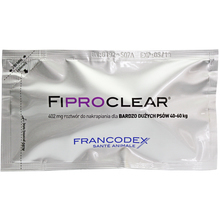 Francodex Fiproclear - krople przeciwko pchłom i kleszczom dla psa o wadze od 40 do 60 kg, pipeta 4,02 ml