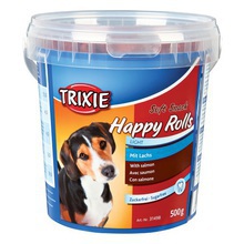 TRIXIE Happy Rolls - rolki z łososiem dla psa 500g