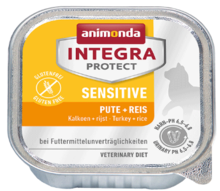 ANIMONDA Integra Protect Sensitive, Indyk z ryżem - kompletna dieta dla wrażliwych kotów, szalka 100g