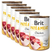 BRIT Pate&Meat Chicken 6x400g PAKIET! mokra karma z kurczakiem dla psa