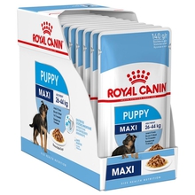 ROYAL CANIN Maxi Puppy, Pakiet 10 szt. - Mokra karma dla szczeniąt ras dużych, Saszetka 140 g