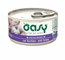 Oasy Mousse z Indykiem- mokra karma dla kotów, puszka 85g