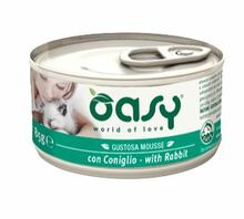 Oasy Mousse z Królikiem - mokra karma dla kotów, puszka 85g