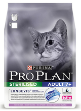 Purina Pro Plan Longevis Sterilised Adult 7+ karma dla kota bogata w indyka 400g, 1,5kg lub 10kg