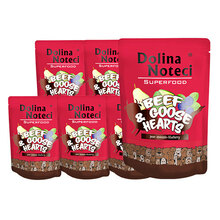 DOLINA NOTECI Superfood Wołowina i serca gęsi 10x300g, pakiet saszetek dla psa