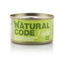 NATURAL CODE 02 light puszka 85g kurczak, jagody goi i marchewka, mokra karma dla kota