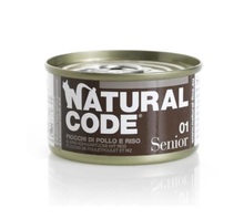 NATURAL CODE 01 senior puszka 85g kawałki kurczak, mokra karma dla kota