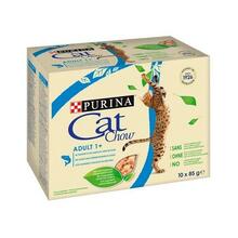 PURINA Cat Chow mokra karma z łososiem i zieloną fasolą dla kota, saszetka 10x85g