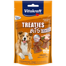 VITAKRAFT - TREATIES BITS - pieczone mięsne paszteciki, przysmak dla psa, kurczak 120g