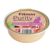 FITMIN Cat Purity alutray Pork - Kompletna karma mokra kotów, 85g