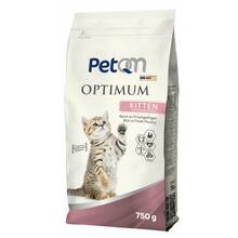 PetQM Kitten Optimum Sensitive - kompletna, zbilansowana sucha karma z drobiem dla kociąt, 750g