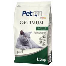 PetQM Adult Optimum Chicken - kompletna sucha karma z drobiem dla dorosłych kotów wszystkich ras, 1.5kg