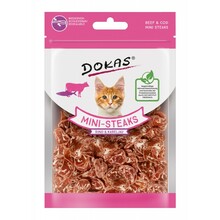 DOKAS MINI STEAKS WOŁOWINA + DORSZ - Przysmak dla kota 30G