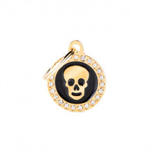 MY FAMILY Glam Skull Black Circle Strass - ADRESÓWKA DLA PSA