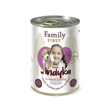 FAMILY FIRST Junior Bogata w Indyka z Marchewką - Mokra karma dla psów, 400G