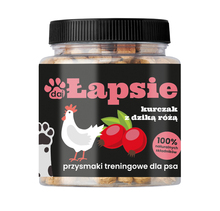 ŁAPSIE Kurczak z dziką różą - Mini przysmaki dla psa, 300G