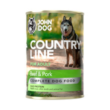 JOHN DOG Country Line Wołowina i wieprzowina - Karma mokra dla psa