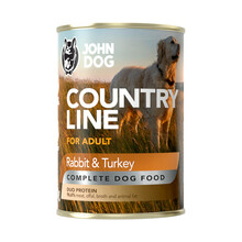 JOHN DOG Country Line Królik i indyk - Karma mokra dla psa