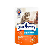 CLUB 4 PAWS Premium Łosoś w galarecie - mokra karma dla kota, saszetka 100g