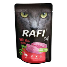 Rafi Cat Adult z cielęciną - Mokra karma dla kota, saszetka 100g