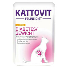 KATTOVIT Diabetes z kurczakiem - mokra karma dla kotów 85g