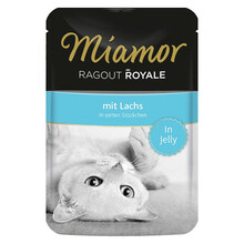 MIAMOR Ragout Royal łosoś w galarecie - mokra karma dla kota, saszetka 100g