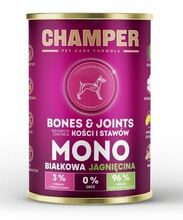 CHAMPER Bones & Joints - Mokra karma dla psa z jagnięciną, puszka 400g