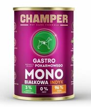 CHAMPER Gastro - Mokra karma dla psa z indykiem, puszka 400g