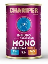 CHAMPER Immuno - Mokra karma dla psa z indykiem, puszka 400g