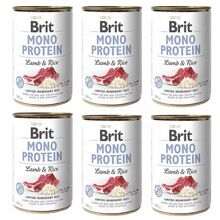 BRIT Monoprotein PAKIET 6x400g Lamb & Brown Rice - mokra karma dla psa