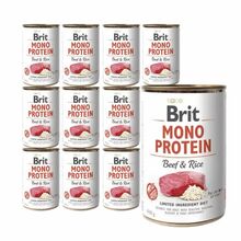 BRIT Monoprotein PAKIET 12x400g Beef & Rice - mokra karma dla psa