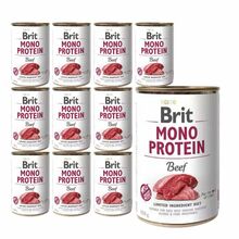 BRIT Monoprotein PAKIET 12x400g Beef - mokra karma dla psa