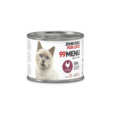 JOHN DOG FOR CATS 99MENU Kurczak - mokra karma dla kotów w puszcze