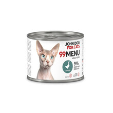 JOHN DOG FOR CATS 99MENU Gęś - mokra karma dla kotów w puszcze