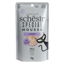 SCHESIR SPECIAL MOUSSE LIGHT z kurczakiem indykiem i dynią - karma dla kotów, mus, saszetka 70g