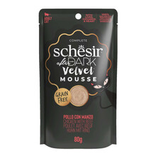 SCHESIR AFTER DARK Velvet Mousse z kurczakiem i wołowiną - karma dla kotów, mus, saszetka 80g