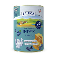 BALTICA Indyk z dynią - Monoproteinowa mokra karma dla psa, 400g