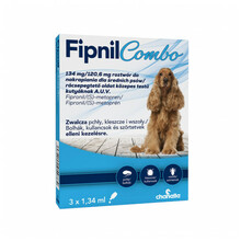 Fipnil Combo M - preparat na pchły i kleszcze dla średnich psów(10-20kg) spot-on, 3 pipetki