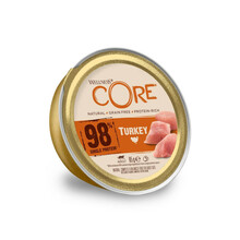 WEELNESS Core 98 Single Protein, karma mokra, dla dorosłych kotów, indyk, 85g, szalka