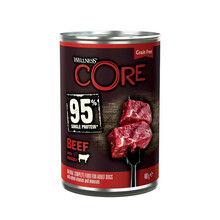 Wellness Core 95 Single Protein - mokra karma dla psów dorosłych, wołowina z brokułem, 400g, puszka