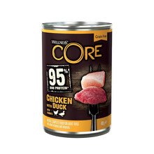 Wellness Core 95 Duo Protein - mokra karma dla psów dorosłych, kurczak z kaczką, 400g, puszka