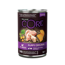 Wellness Core Puppy Original - mokra karma dla szczeniąt, kurczak, indyk i dynia 400g, puszka